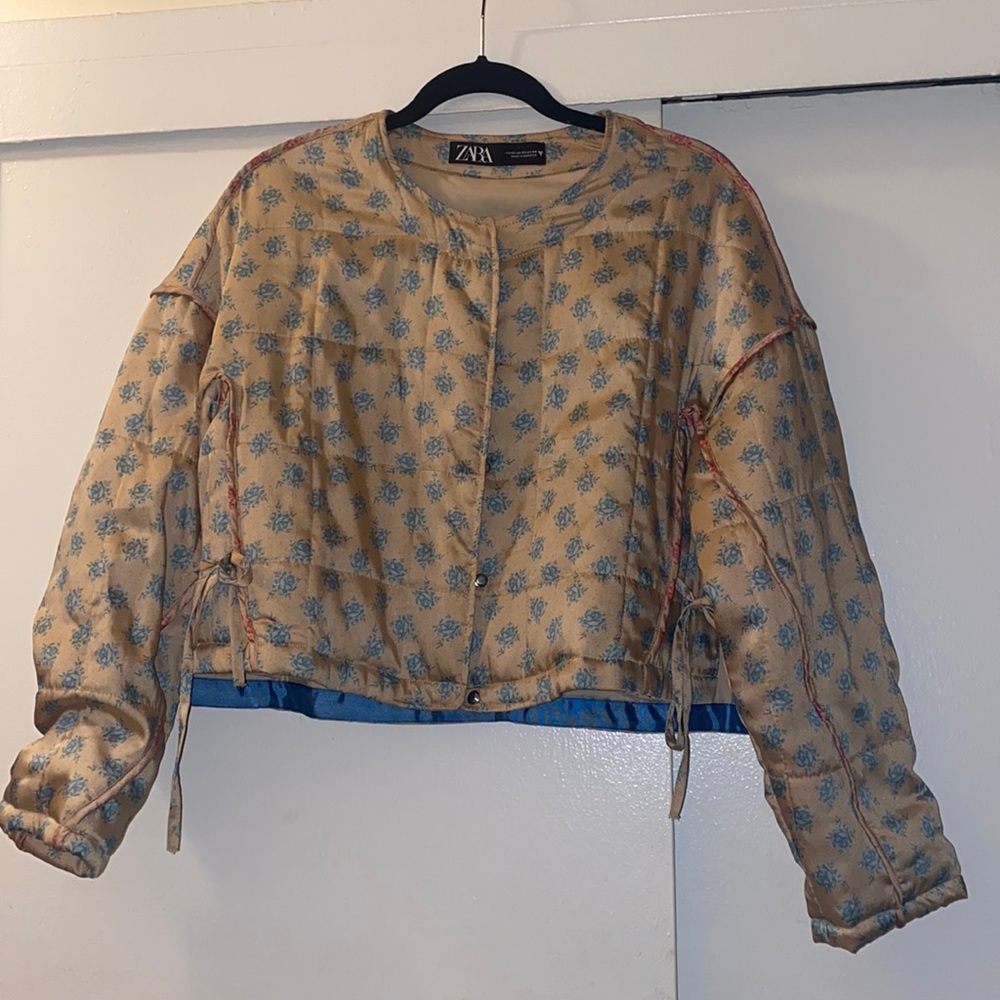 Zara quilted floral jacket